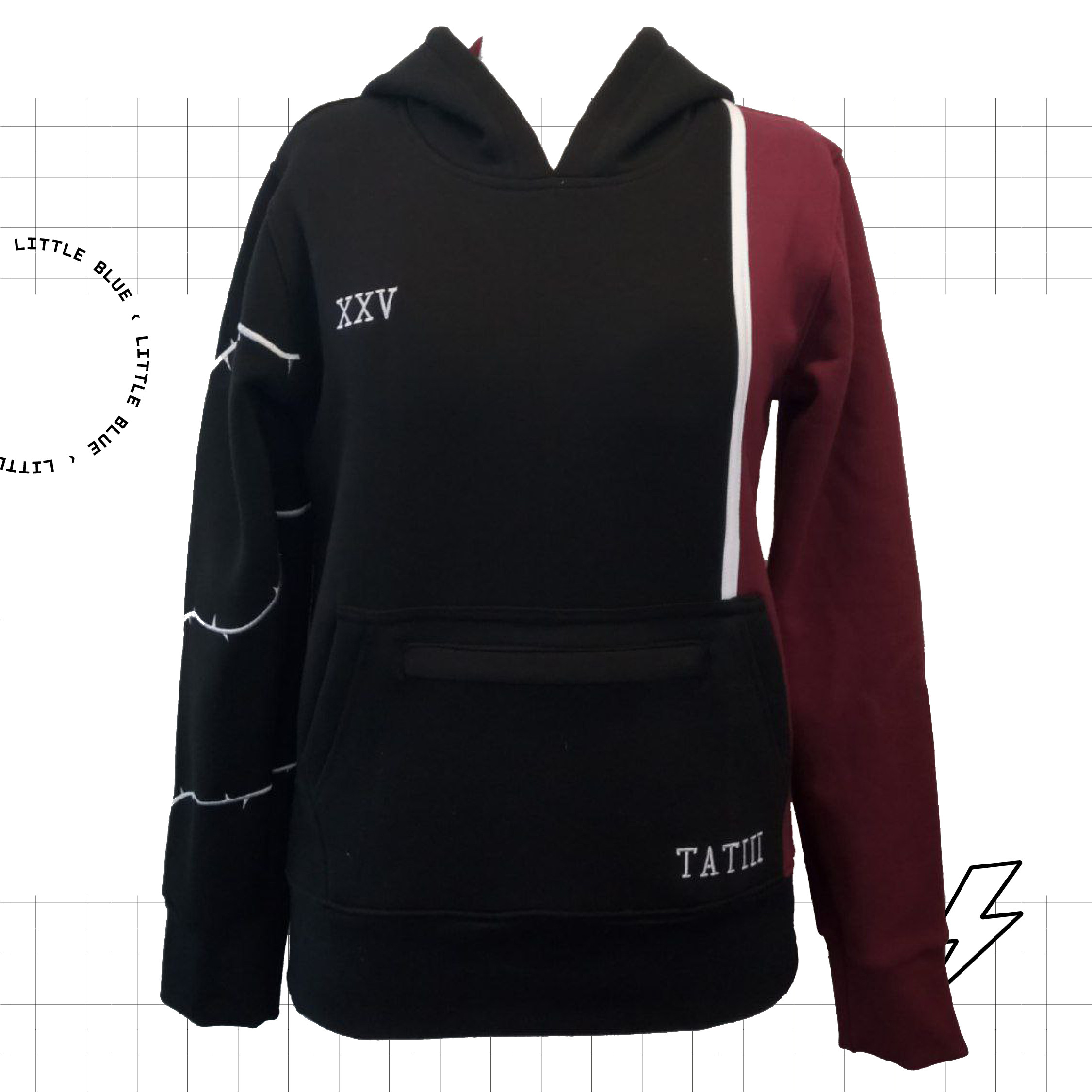 Buzo 70/30 Vertical de egresados Little Blue