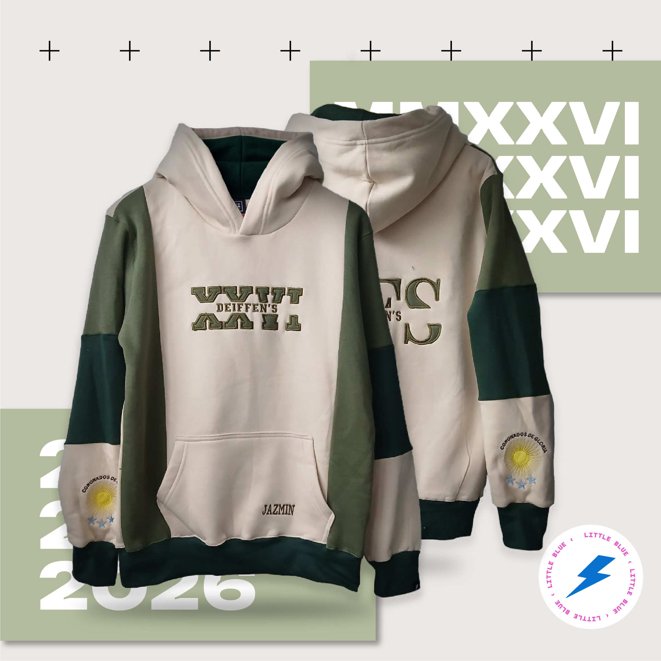 Buzo canguro de egresados Little Blue