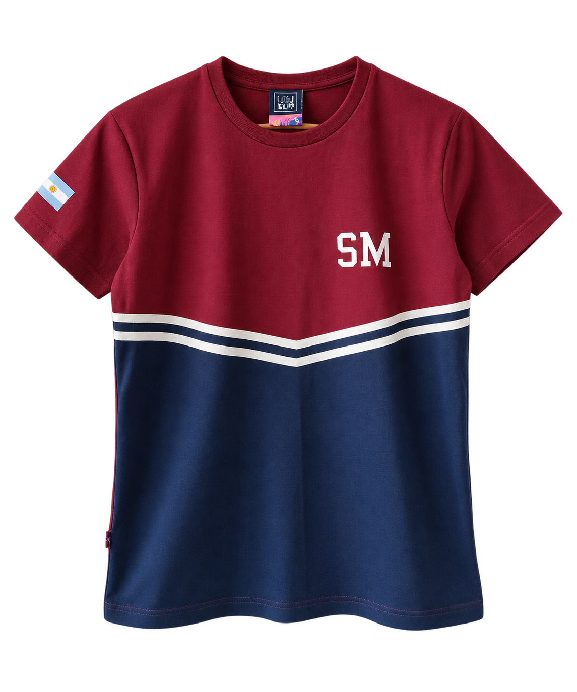 Remera Modelo V de egresados Little Blue